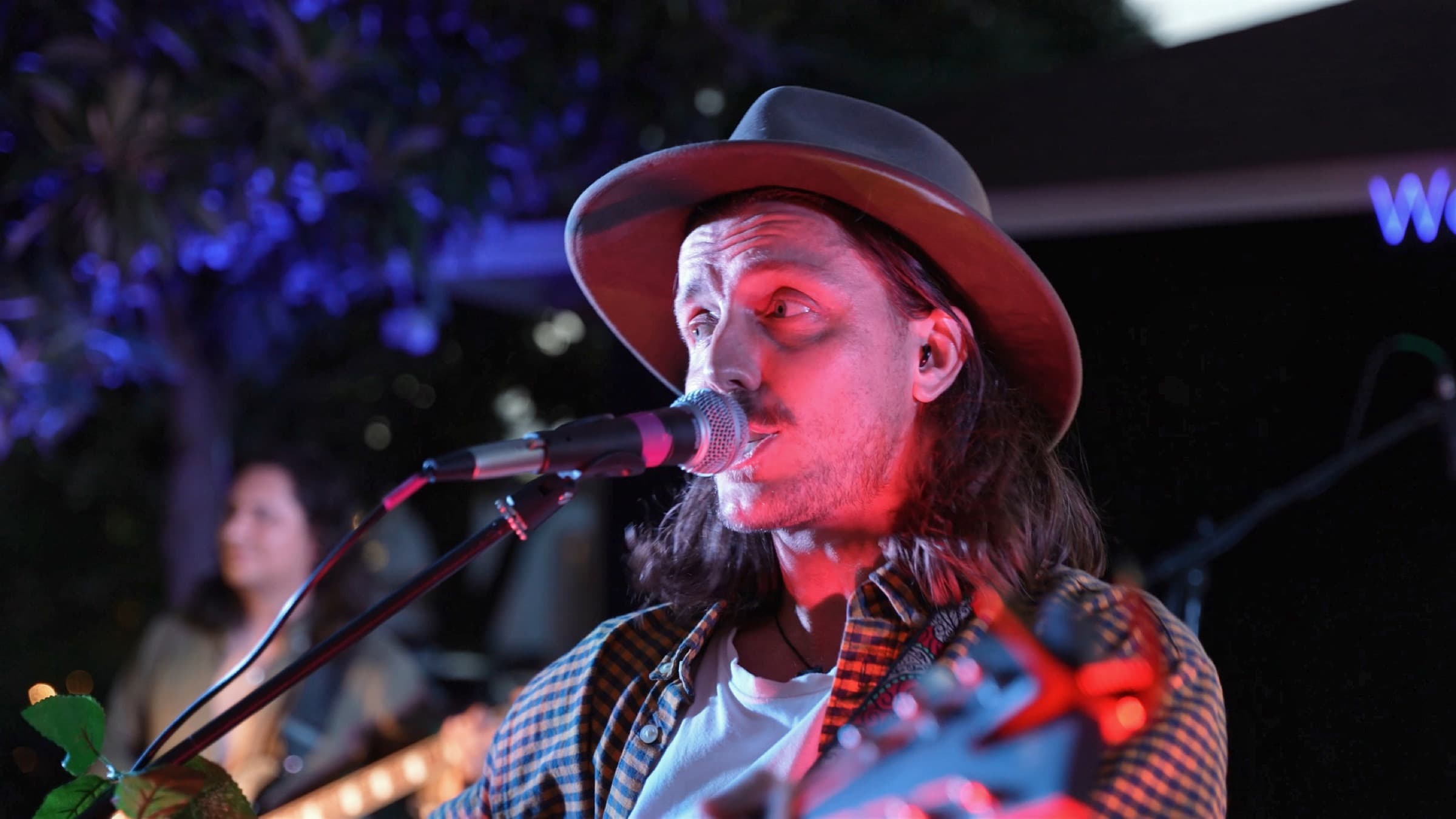Benjo performing live, tight crop